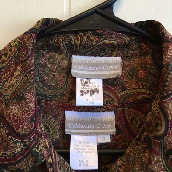 COLDWATER CREEK TWO PIECE BLOUSE/SHELL SET‎ - Picture 5 of 8